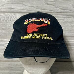 Vintage Starfest Music Festival Cap Hat Snapback Adjustable San Antonio Black US